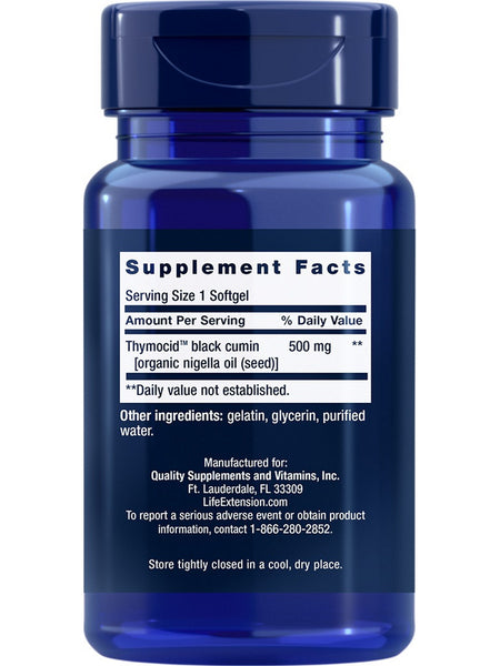 Life Extension, Black Cumin Seed Oil, 60 softgels