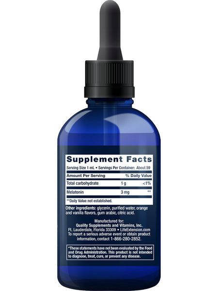 Life Extension, Fast-Acting Liquid Melatonin Citrus-Vanilla Flavor, 2 fl oz