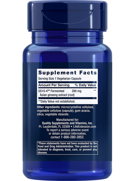 Life Extension, Ginseng Energy Boost, 30 vegetarian capsules