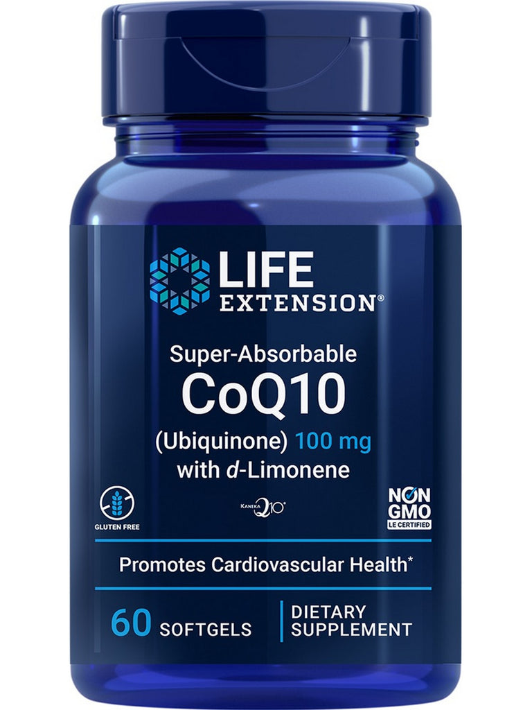 Life Extension, Super-Absorbable CoQ10 (Ubiquinone) with d-Limonene, 100 mg, 60 softgels