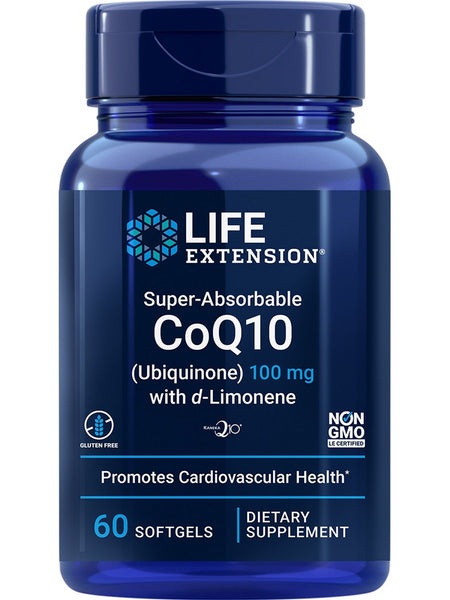 Life Extension, Super-Absorbable CoQ10 (Ubiquinone) with d-Limonene, 100 mg, 60 softgels