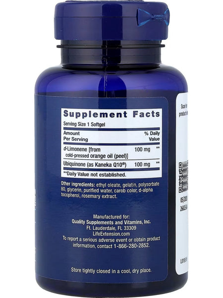 Life Extension, CoQ10 (Ubiquinone) with d-Limonene, 100 mg, 60 Softgels