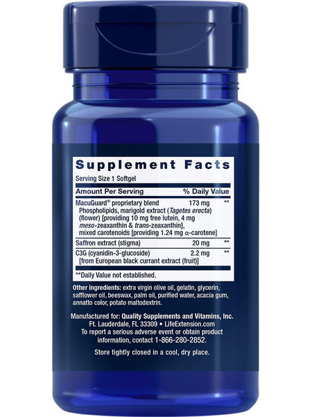 Life Extension, MacuGuard® Ocular Support with Saffron, 60 softgels