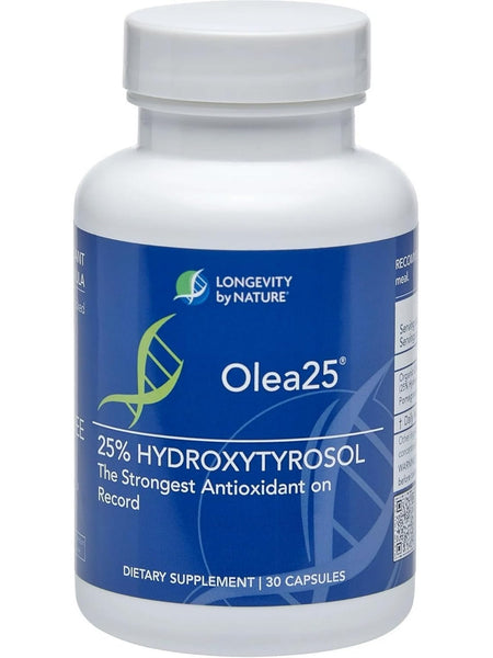 Longevity by Nature, Olea25 Hydroxytyrosol, 30 Capsules