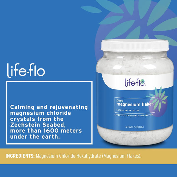 Life-flo, Pure Magnesium Flakes, Super Concentrated, 44 oz