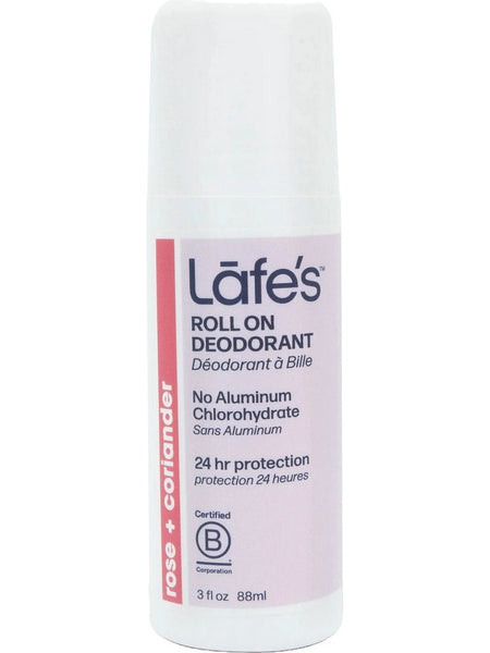 Lafe's Natural BodyCare, Lafe's Roll-On Rose + Coriander, 3 oz