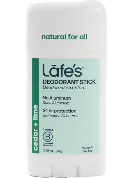 Lafe's Natural BodyCare, Lafe's Twist Stick Deodorant Cedar + Lime, 2.5 oz