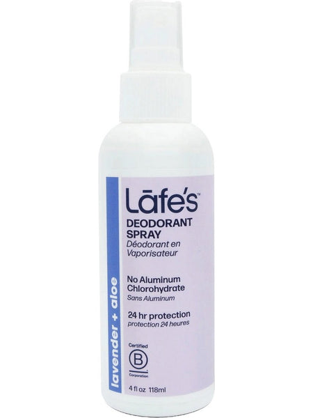 Lafe's Natural BodyCare, Lafe's Spray Deodorant Lavender & Aloe, 4 fl oz