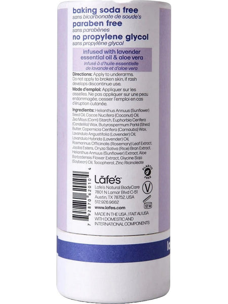 Lafe's Natural BodyCare, Lafe's Plastic-Free Stick Lavender+Aloe, 2.25 oz