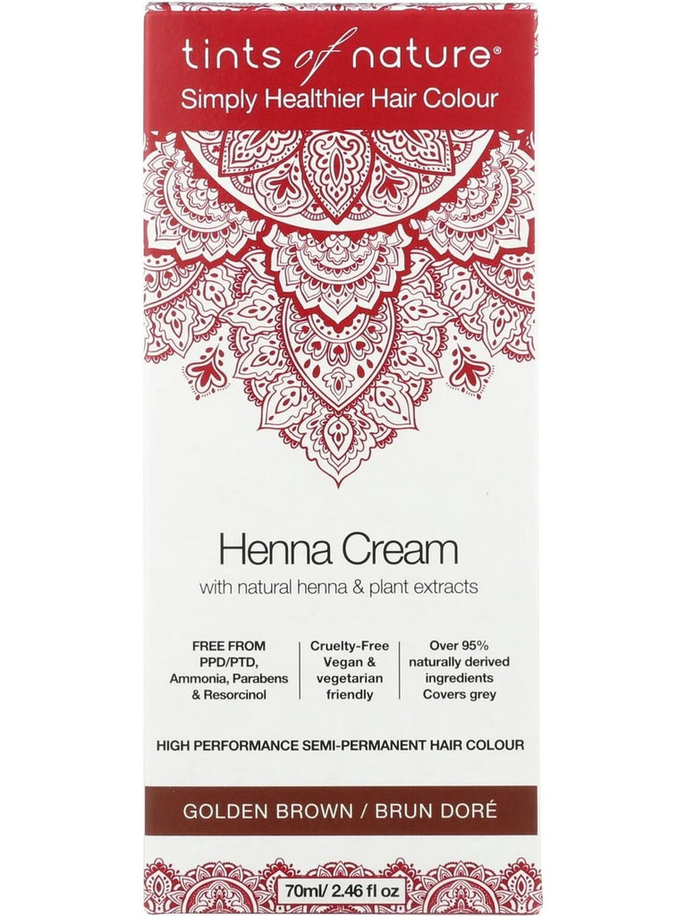 ** 12 PACK ** Tints of Nature, Henna Cream, High Performance Semi-Permanent Hair Colour, Golden Brown, 2.46 fl oz