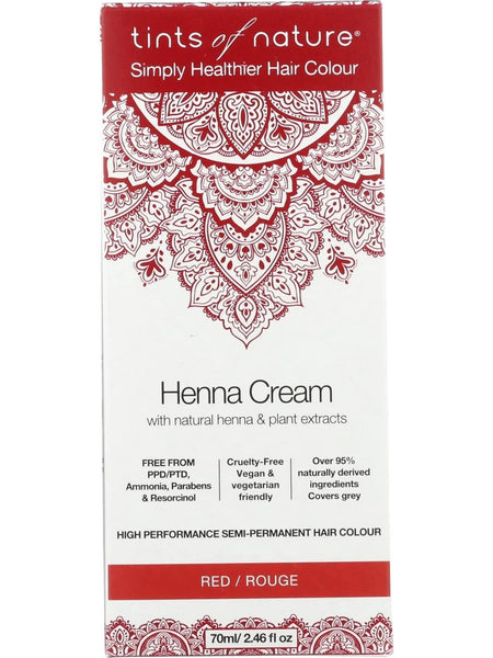 ** 12 PACK ** Tints of Nature, Henna Cream, High Performance Semi-Permanent Hair Colour, Red, 2.46 fl oz