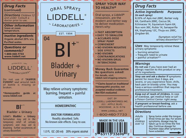 Liddell Homeopathic, Bladder + Urinary, 1 fl oz