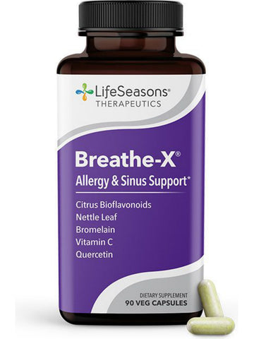 LifeSeasons, Breathe-X Allergy & Sinus Support, 90 Vegetarian Capsules