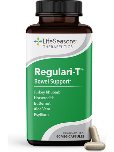 LifeSeasons, Regulari-T Bowel Support, 60 Vegetarian Capsules