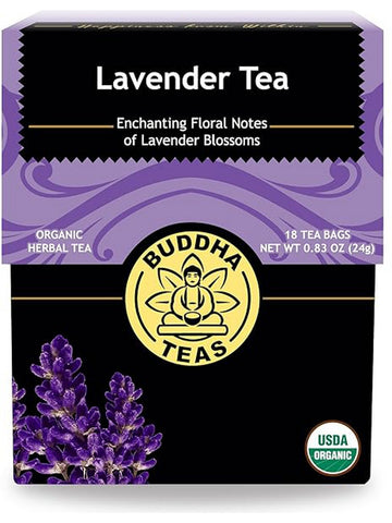 ** 12 PACK ** Buddha Teas, Lavender Tea, 18 Tea Bags