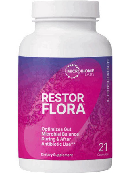 Microbiome Labs, RestorFlora, 21 Capsules