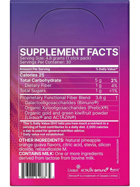 Microbiome Labs, MegaPre, Precision Prebiotic, Pineapple Orange Guava Flavored, 30 Stick Packs