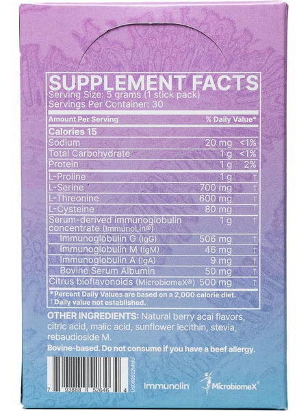 Microbiome Labs, MegaMucosa, Berry Acai Flavored, 30 Stick Packs