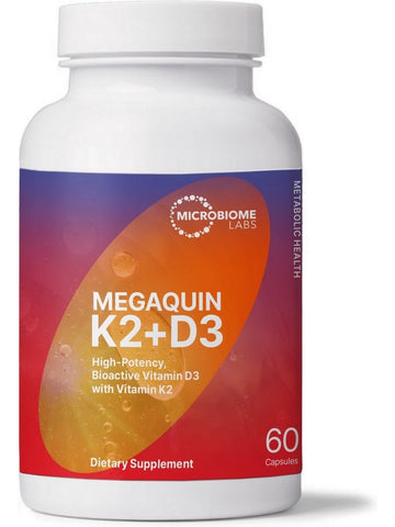Microbiome Labs, MegaQuin K2+D3, 60 Capsules (Formerly MegaQuinD3)