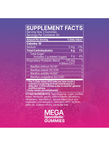 Microbiome Labs, MegaSporeBiotic Gummies, 60 Gummies