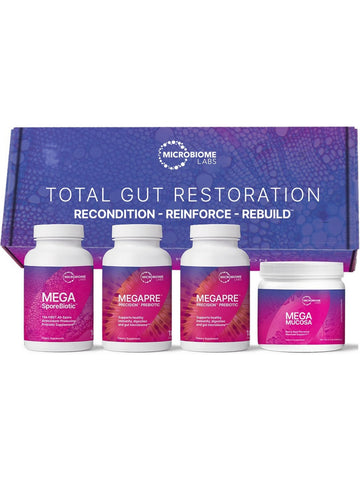Microbiome Labs, Total Gut Restoration Kit 3, 1 Kit (MP Caps MM Powder)