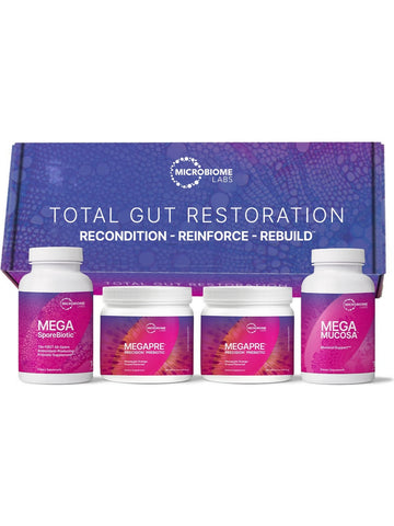 Microbiome Labs, Total Gut Restoration Kit 4, 1 Kit (MP Powder MM Caps)