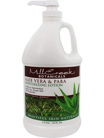 Mill Creek Botanicals, Aloe Vera & PABA Moisturizing Lotion, 64 fl oz