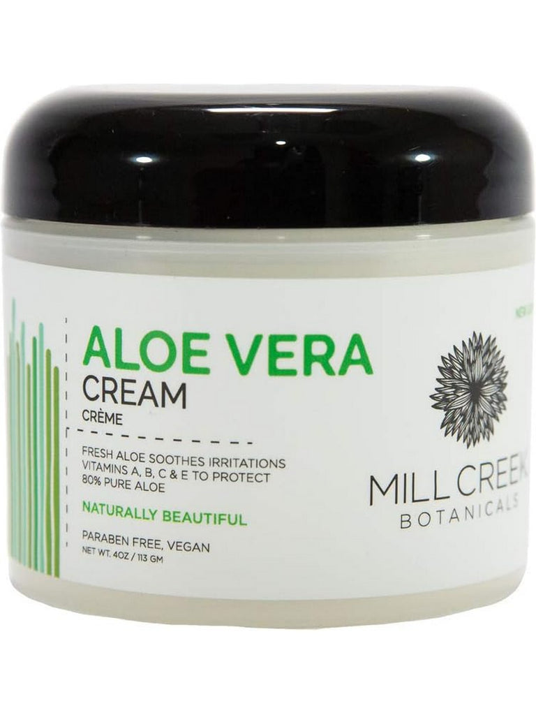 Mill Creek Botanicals, Aloe Vera Cream, 80% Pure Aloe, 4 oz