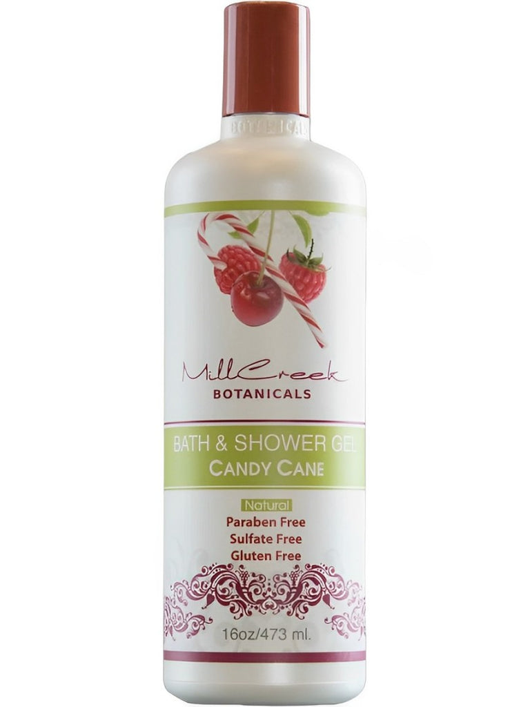 Mill Creek Botanicals, Bath and Shower Gel Candy Cane, 16 fl oz