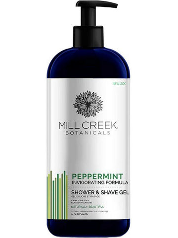 Mill Creek Botanicals, Peppermint Shower & Shave Gel, 14 fl oz