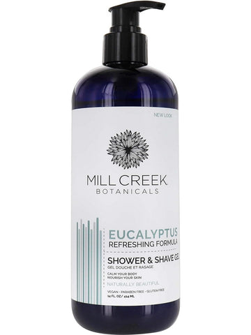 Mill Creek Botanicals, Eucalyptus Shower & Shave Gel, 14 fl oz