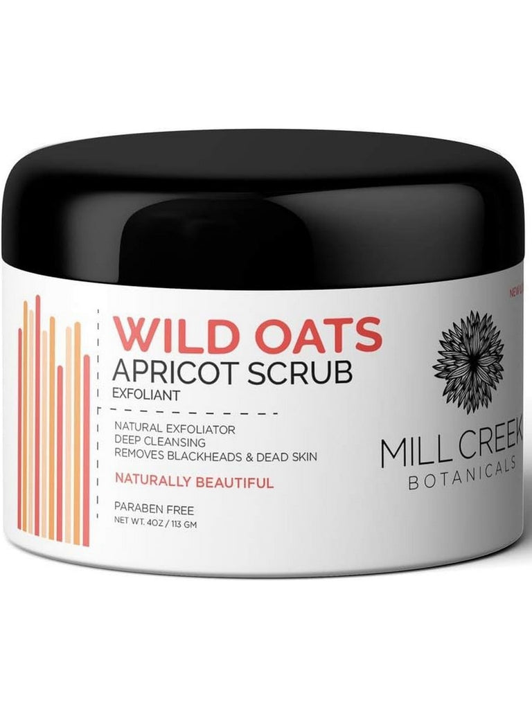 Mill Creek Botanicals, Wild Oats Apricot Scrub, 4 oz