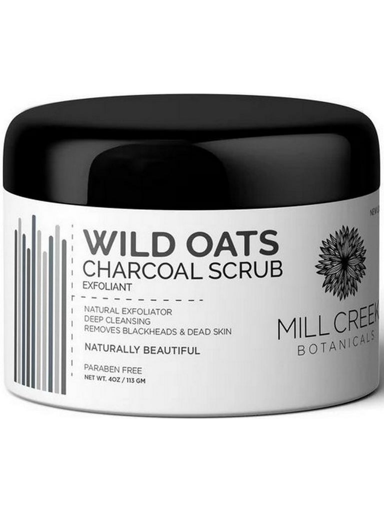 Mill Creek Botanicals, Wild Oats Charcoal Scrub, 4 oz
