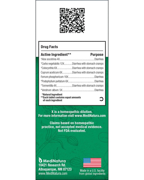 MediNatura, BHI, Diarrhea, 100 Tablets