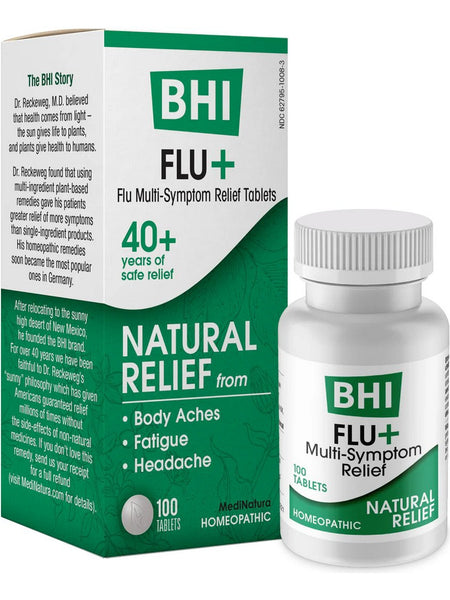 MediNatura, BHI, FLU+, 100 Tablets