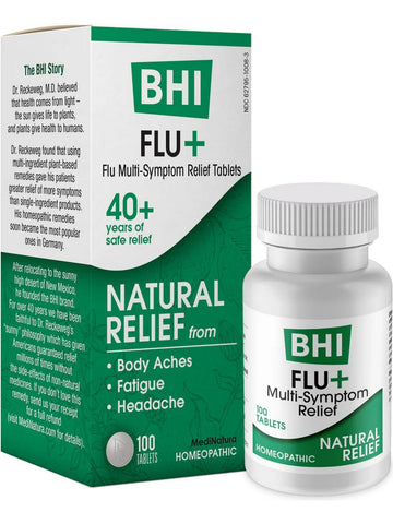 MediNatura, BHI, FLU+, 100 Tablets