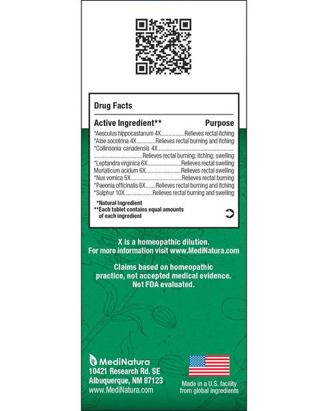 MediNatura, BHI, Hemorrhoid, 100 Tablets