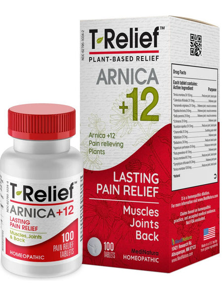 MediNatura, T-Relief Arnica+12, 100 Tablets