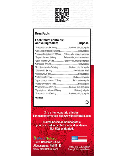 MediNatura, T-Relief Arnica+12, 100 Tablets