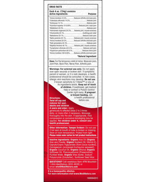 MediNatura, T-Relief Pain Cream, 4 oz