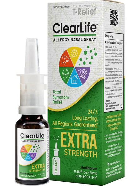 MediNatura, ClearLife Allergy Nasal Spray, Extra Strength, 0.68 fl oz