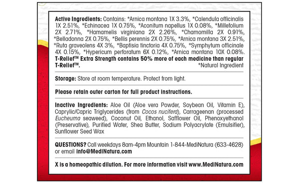 MediNatura, T-Relief Extra Strength Pain Relief Cream, 8 oz