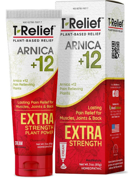 MediNatura, T-Relief Extra Strength Pain Relief Cream, 3 oz