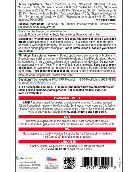 MediNatura, T-Relief Pain Gel, 8.75 oz