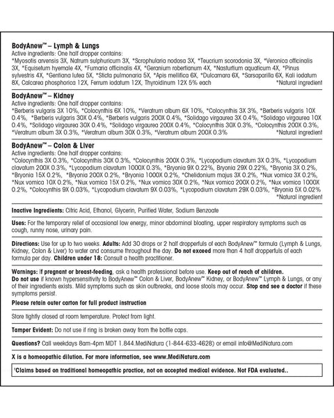 MediNatura, BodyAnew Detox, Multi-Pack, 1 Kit, 3 bottles