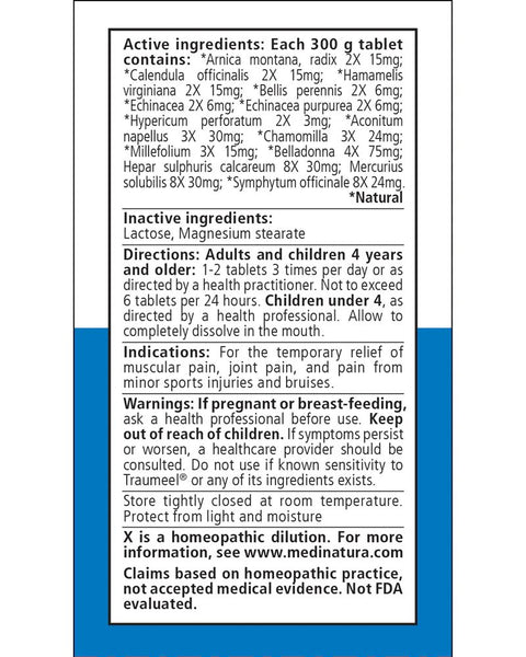 MediNatura, Traumeel Tablets, 100 Tablets