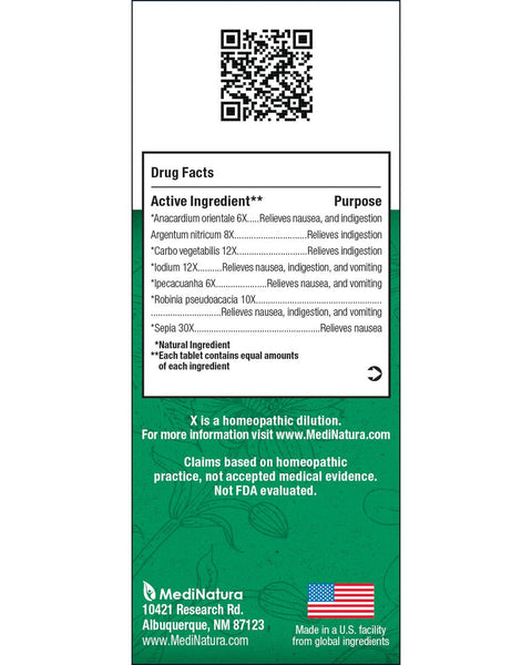 MediNatura, BHI, Nausea, 100 Tablets