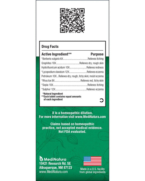 MediNatura, BHI, Skin Eczema Relief, 100 Tablets
