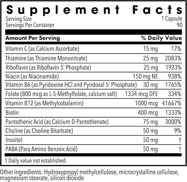 Metabolic Maintenance, B-Complex, 90 Vegetarian Capsules