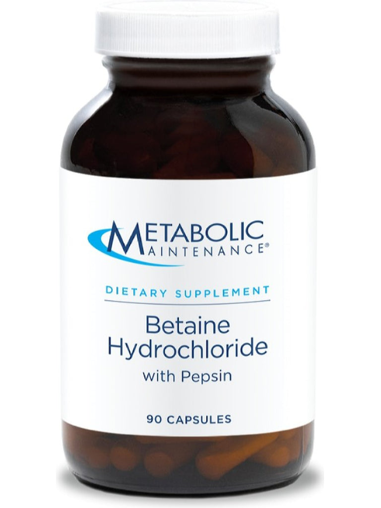 Metabolic Maintenance, Betaine Hydrochloride with Pepsin, 90 capsules